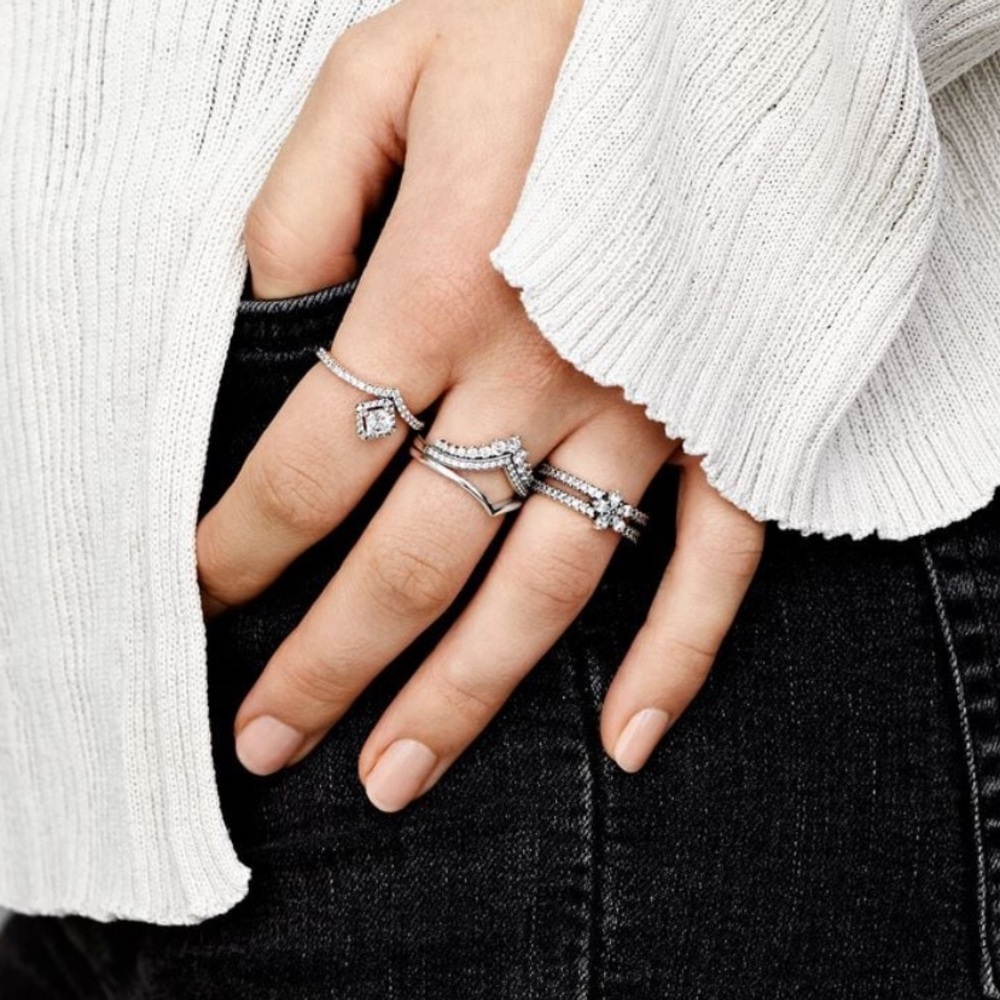PANDORA Polished Wishbone Ring new no Packaging size 4.5 women / kid/